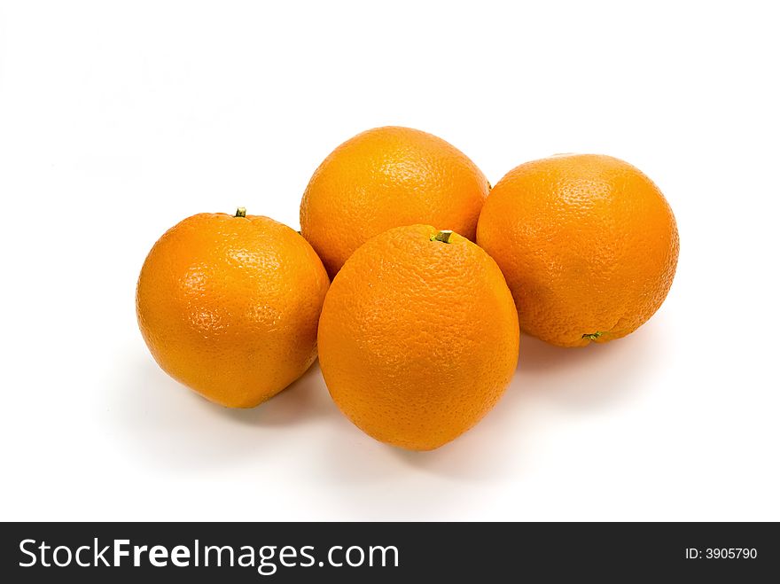 Oranges-isolated on white.close up.
