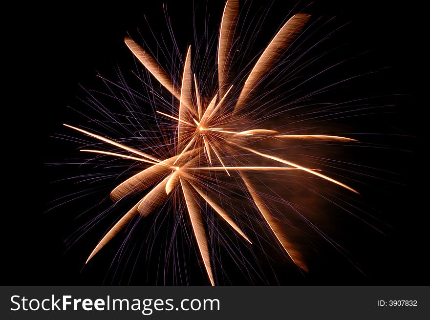 A 4th of July firework in Skokie, IL.