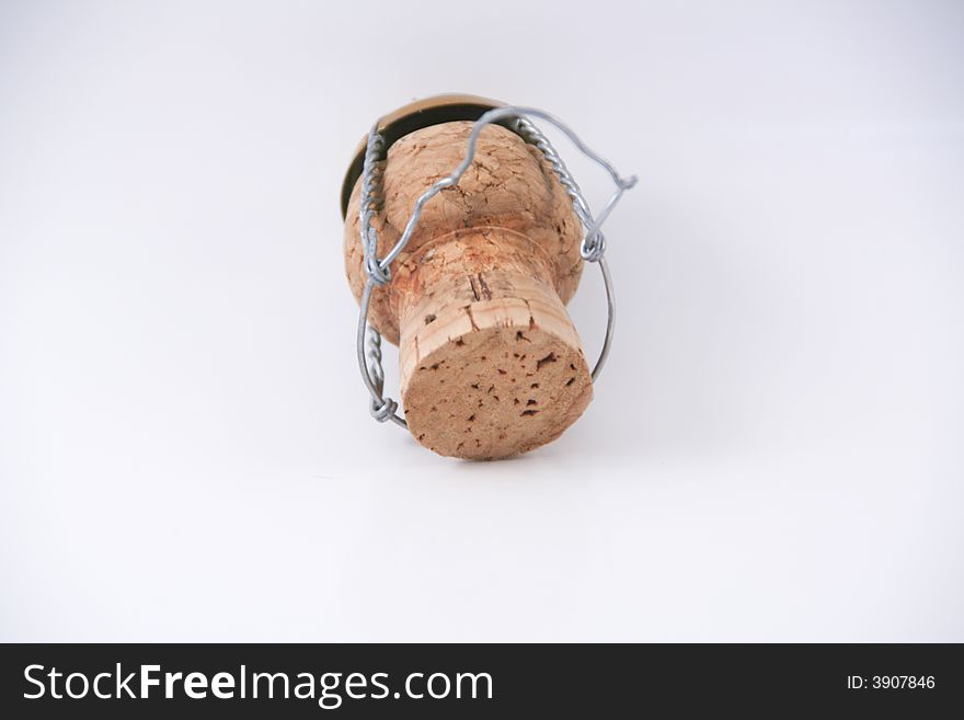 A champagne cork isolated on a background