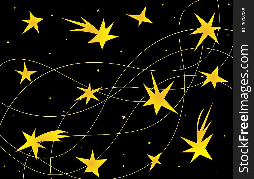 Abstract background with stars, vector illustration