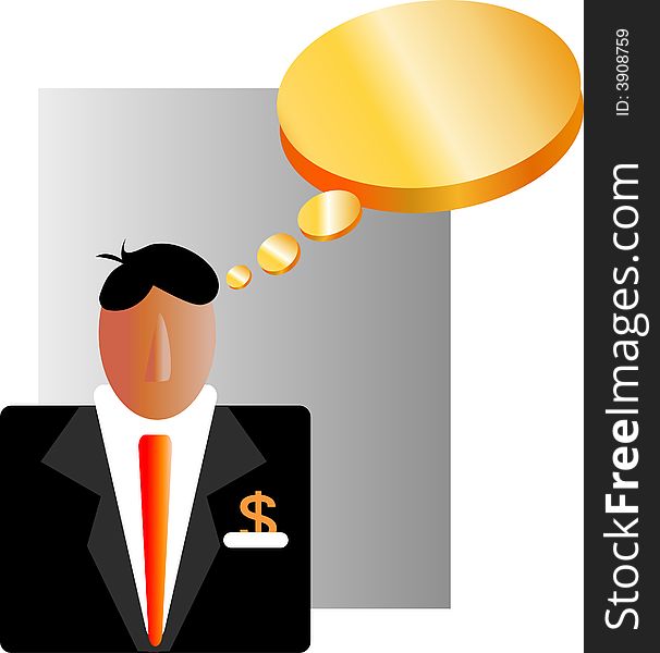 Vector illustration of the businessman. Vector illustration of the businessman