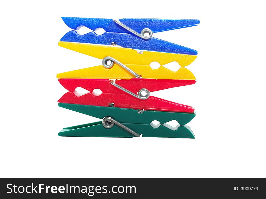 Stack Of Colorful Clips