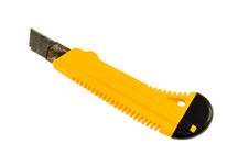 Yellow Cutter Isolated On White Background Royalty Free Stock Image