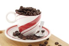 Cup Of Coffee Beans Royalty Free Stock Photo Cup Of Coffee Beans Royalty Free Stock Photo