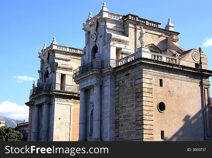 Palermo's ancient door of the city. Sicily, Italy. Palermo's ancient door of the city. Sicily, Italy