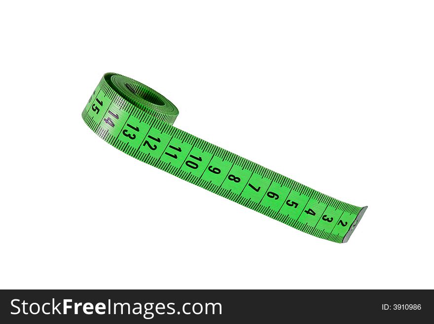 Measuring tape isolated on white background