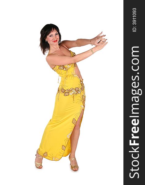 Bellydance Woman In Yellow