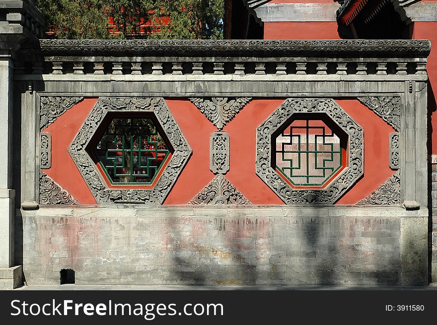 Chinese style architecture with pattern. Chinese style architecture with pattern