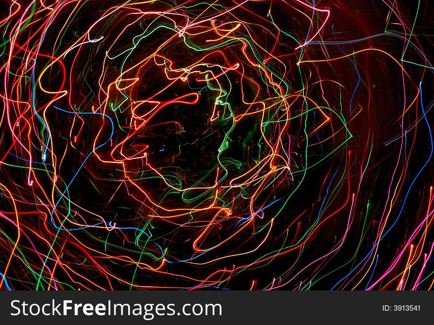 Abstract light tracks