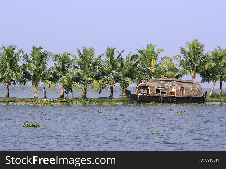 Houseboat cruise through the backwaters, kerala, india