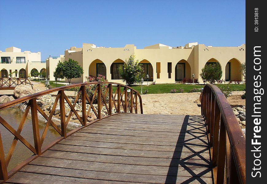 Typical egyptian buildings in summer resort. Typical egyptian buildings in summer resort