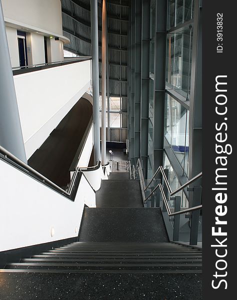 Stairway in The Sage Gateshead in Newcastle