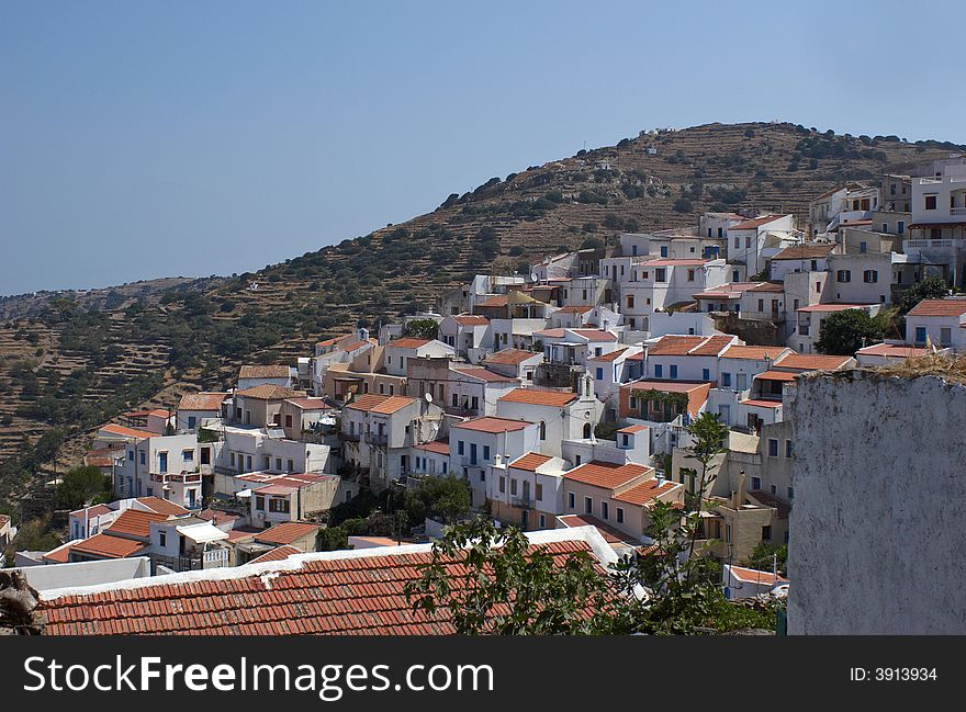 The capital of the Greek island of Kea, Ioulis is built into a steep hillside giving excerlent panoramic views over the small island and beyond. The capital of the Greek island of Kea, Ioulis is built into a steep hillside giving excerlent panoramic views over the small island and beyond.