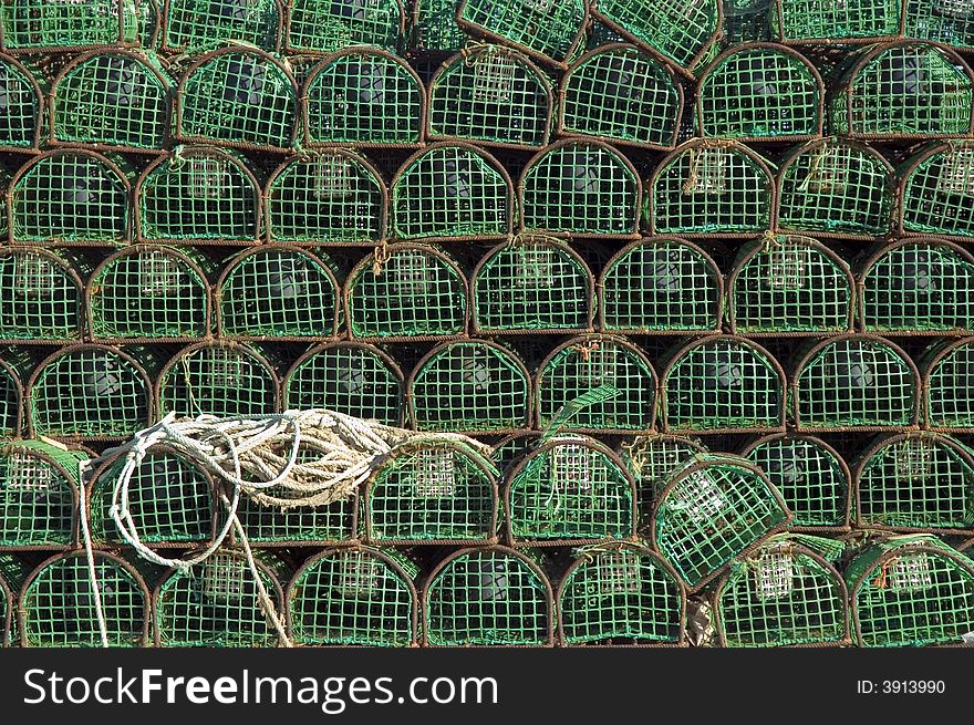 The old net bags in the Portugal. The old net bags in the Portugal