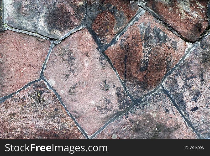 Stones used as a walkway