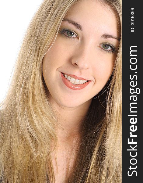 Beautiful Blond Headshot Vertical Angle