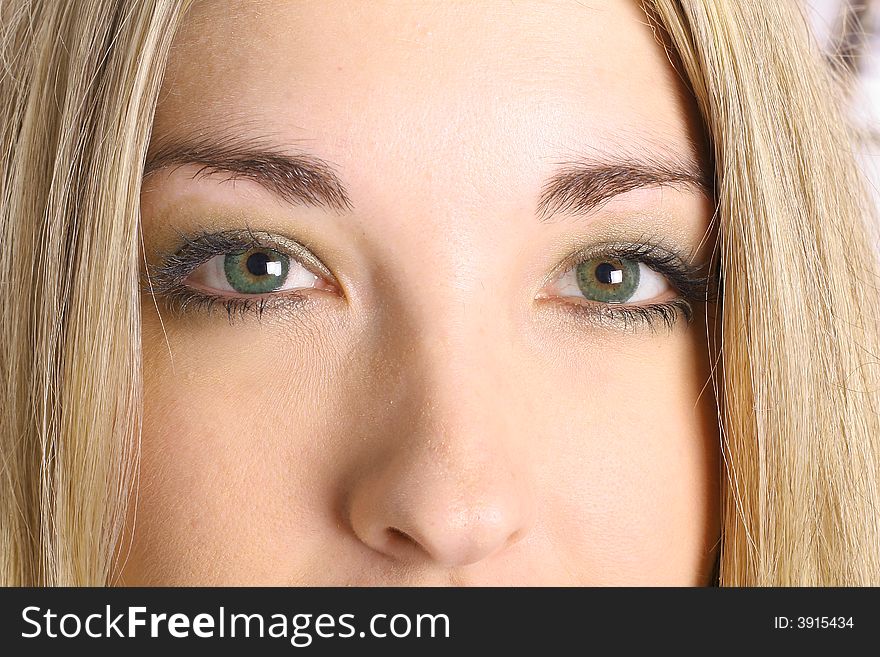 Shot of a gorgeous girl with green eyes