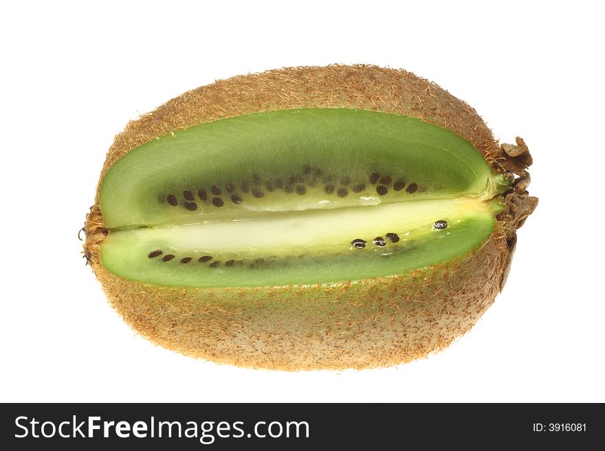 The green, recent kiwi fruit