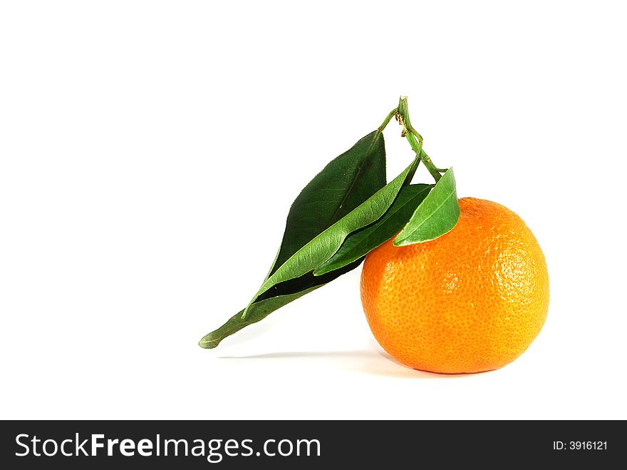 Great colors and lines in this studio-isolated shot of a mandarine. Great colors and lines in this studio-isolated shot of a mandarine