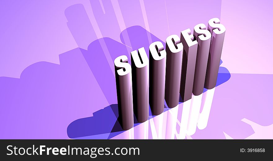 Success,3D computer digital art