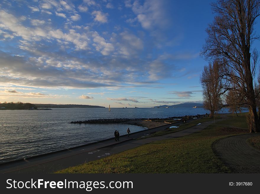 Sunset at english bay, vancouver