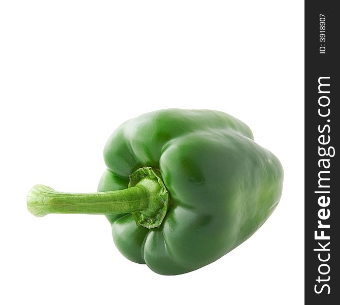 Green pepper isolated on white