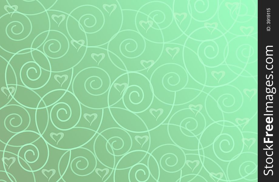 Background for congratulations from curls