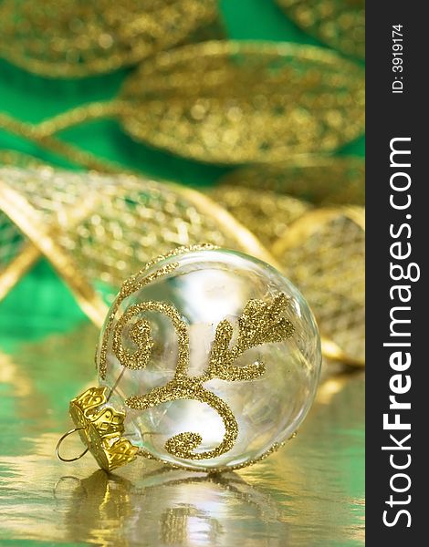 Golden Christmas ball