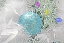 Blue Christmas Ball. Royalty Free Stock Image Blue Christmas Ball. Royalty Free Stock Image