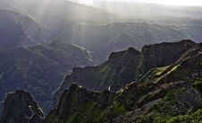 Backlit Canyon View On Kauai Stock Images Backlit Canyon View On Kauai Stock Images