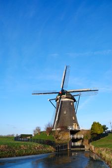 Windmill With Blue Sky Stock Images
