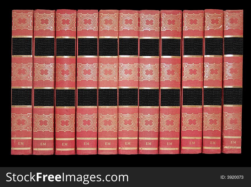 Many old books on black background. Many old books on black background.