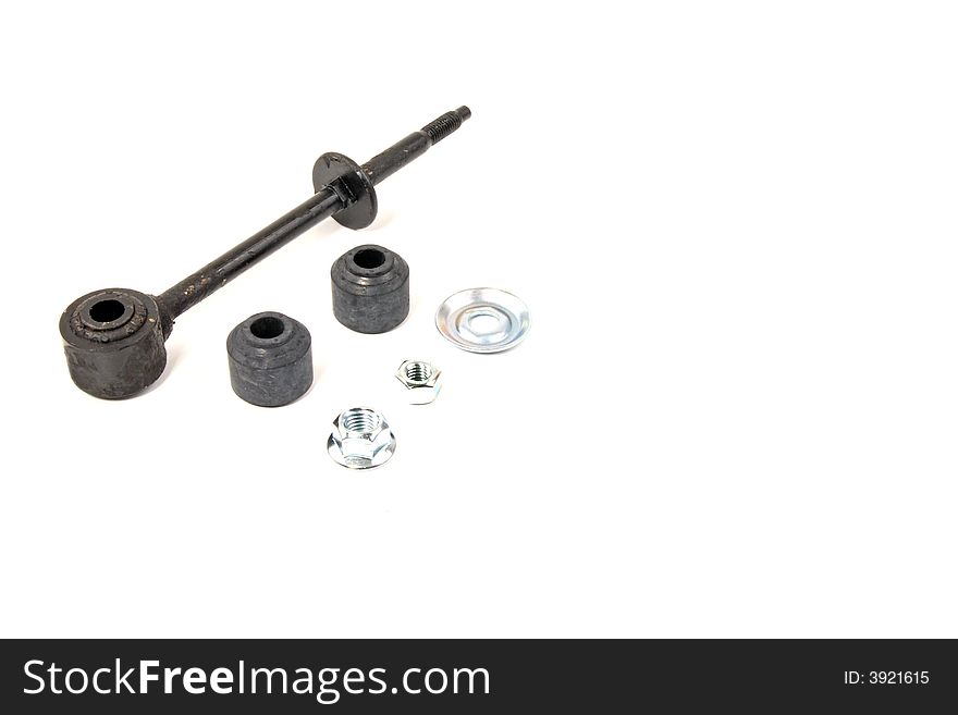 Automotive  rear swaybar link with rubber bushings. Automotive  rear swaybar link with rubber bushings
