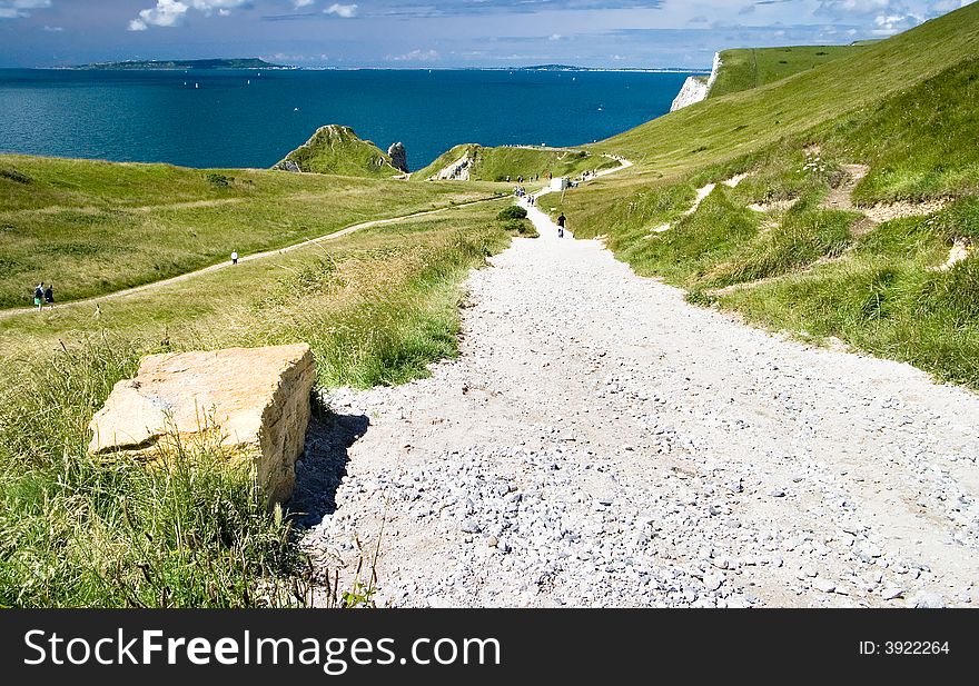 Gravel Road Leading To Durdle Door