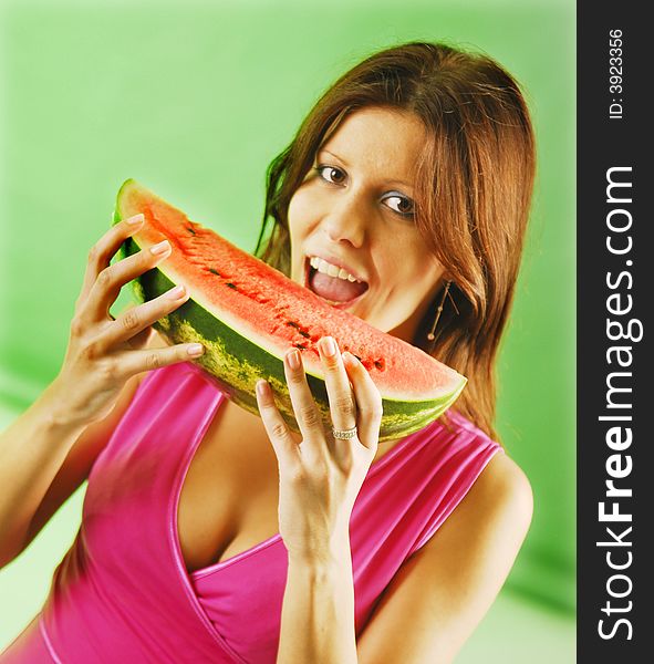 Woman With A Watermelon