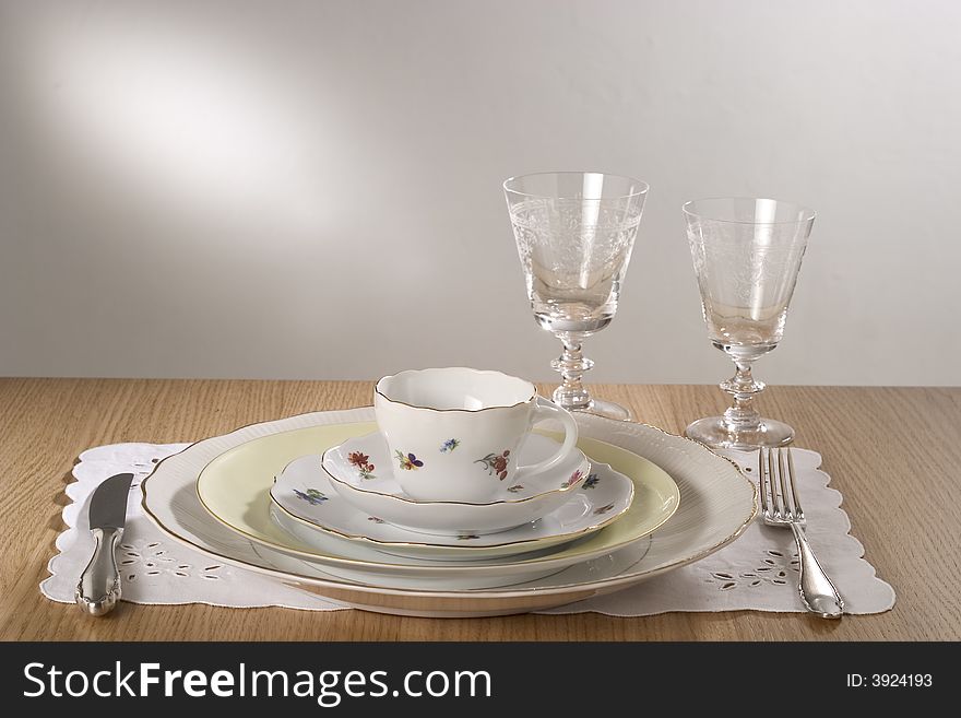 Elegant setting on the table