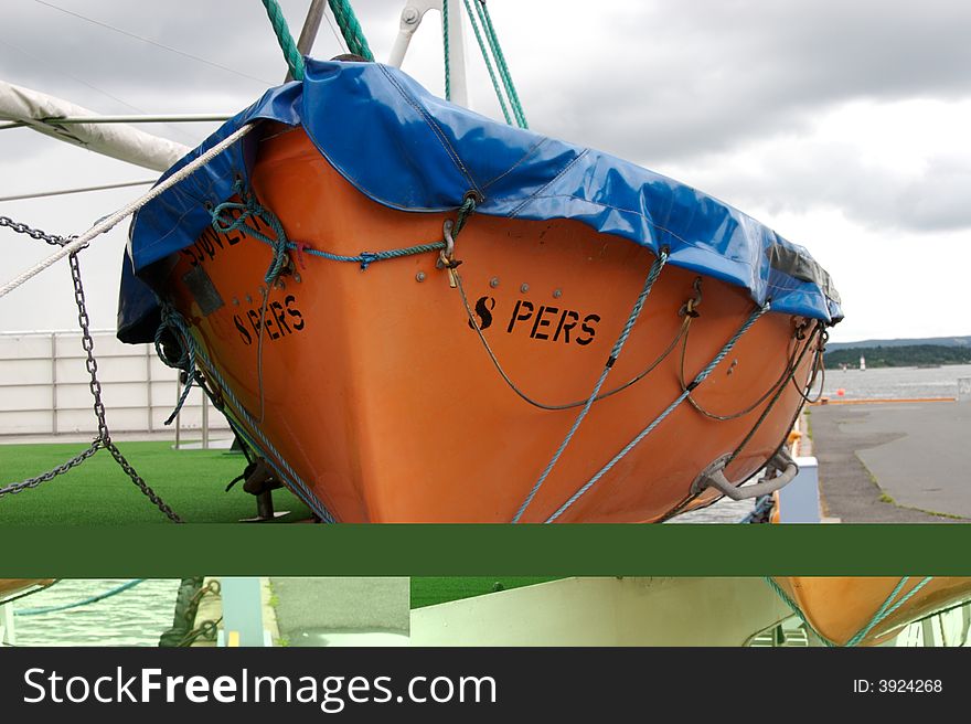 8 Person Safety Boat on ships davits