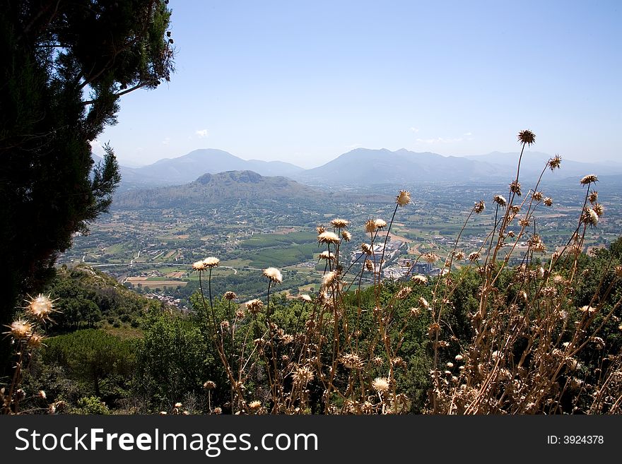 View of the Liri valley from Monte Cassino Monastery, Italy. View of the Liri valley from Monte Cassino Monastery, Italy.