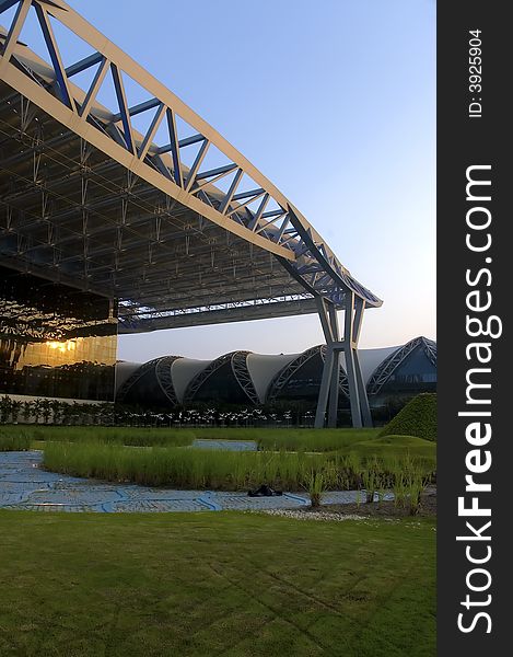 Modern structures at suvarnabhumi airport bangkok