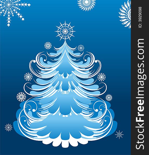 Winter design element, snowflakes background