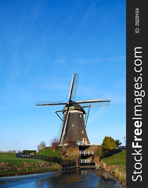 Windmill With Blue Sky