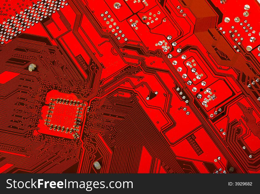 Macro of computer board, technology background