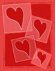 Striped Paper Valentine Hearts Background Royalty Free Stock Photography Striped Paper Valentine Hearts Background Royalty Free Stock Photography
