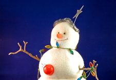 Stuffed Toy Christmas Snowman Royalty Free Stock Photography Stuffed Toy Christmas Snowman Royalty Free Stock Photography