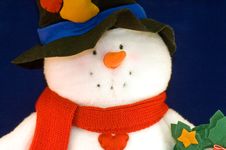 Colorful Stuffed Snowman Royalty Free Stock Image Colorful Stuffed Snowman Royalty Free Stock Image