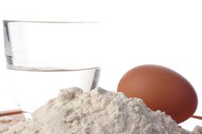 Egg, Water And Flour Royalty Free Stock Photography Egg, Water And Flour Royalty Free Stock Photography