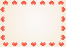 Framework From Red Hearts Royalty Free Stock Photos Framework From Red Hearts Royalty Free Stock Photos