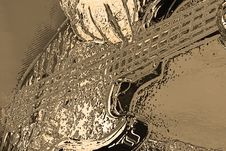 Abstract Bass Guitar Stock Photo