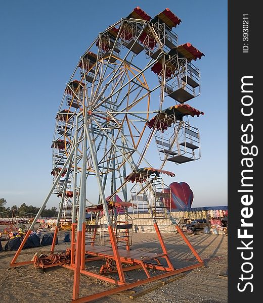 Empty ferris wheel at a local country-fair