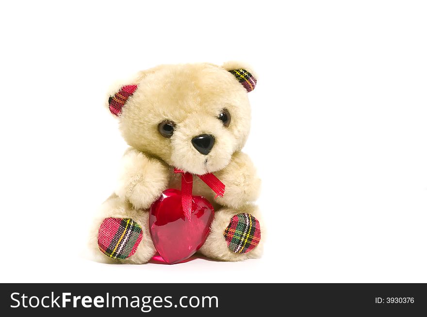 Teddybear with heart for Valentines day or other romantic occasions